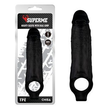 Насадка на член Chisa Mighty Sleeve With Ball Loop Black