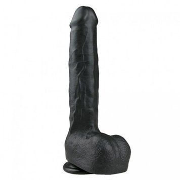 Фаллоимитатор&nbsp;Гигант EASYTOYS&nbsp;REALISTIC&nbsp;DILDO&nbsp;BLACK&nbsp;29.5&nbsp;CM