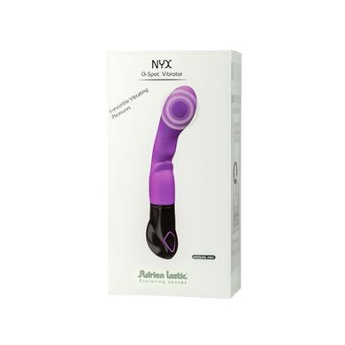 Вибратор Adrien Lastic Nyx, стимуляция точки G и входа во влагалище, Сиреневый