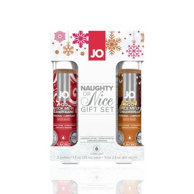 Різдвяний набір лубрикантів System JO Naughty or Nice Gift Set – Candy Cane & Gingerbread (2×30 мл)