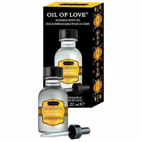 Съедобное&nbsp;масло для поцелуев Kamasutra&nbsp;OIL&nbsp;OF&nbsp;LOVE&nbsp;COCONUT&nbsp;PINEAPPLE 22 мл