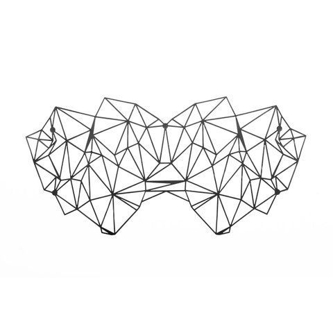 Маска на обличчя Bijoux Indiscrets - Kristine Mask, вінілова, клейове кріплення, без зав'язок, Черный