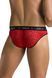 Мужские полупрозрачные трусы Passion Slip Mike S/M, красные, под леопард