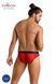 Мужские полупрозрачные трусы Passion Slip Mike S/M, красные, под леопард