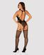 Бодистокинг Obsessive Bodystocking G324 XL/XXL black, силуэтный рисунок