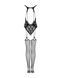 Бодистокинг Obsessive Bodystocking G324 XL/XXL black, силуэтный рисунок
