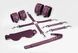 Набор Feral Feelings BDSM Kit 5 Burgundy, наручники, поножи, коннектор, маска, паддл