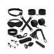 Набор Liebe Seele Black Lace and Neoprene 11pcs Bondage Kit, анальная пробка с кристаллом, виброшар.