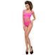 Бодистокинг Passion BS035 pink, боди, имитация топа и трусиков, Розовый