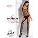 Бодістокінг Passion BS060 black, комбінезон, імітація трусиків і гольфів, Черный