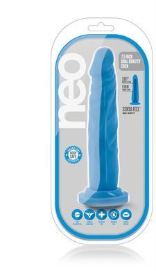 Фаллоимитатор NEO 7.5INCH DUAL DENSITY COCK NEON BLUE