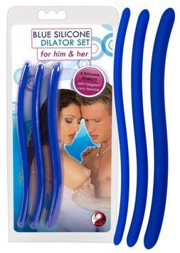 Стимулятори уретри You2Toys Silicone Dilator Set хвилеподібної форми, сині, 3 шт.