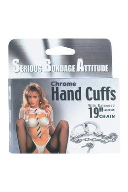 Наручники хромовані NMC Hand Cuffs із довгим ланцюгом
