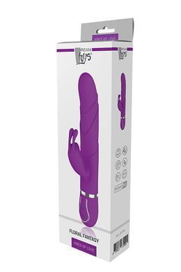 Подвійний вібратор кролик Dream Toys VIBES OF LOVE FLORAL FANTASY PURPLE