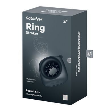 Мастурбатор Satisfyer Ring Stroker, 12 режимов вибрации, универсальный, компактный