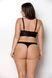Комплект из экокожи Passion Malwia Bikini 4XL/5XL black, с люверсами и ремешками, бра, трусики