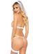 Leg Avenue G-string teddy, veil & garter White O/S