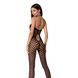 Бодистокинг Passion BS065 black, комбинезон, крупная сетка, Черный