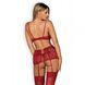 Комплект Obsessive Lividia 3 pcs set red L / XL