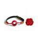 Кляп роза из силикона и итальянской кожи Rose Ball Gag UPKO
