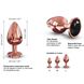 Металлическая анальная пробка с украшением в виде кристалла Dorcel - Diamond Plug Rose Gold L, Медный