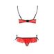 Комплект белья CHERRY SET OpenBra red L/XL - Passion Exclusive: открытый лиф, трусики-юбочка