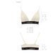 Еластичний топ з мереживом Passion PS001 TOP ecru, size L