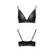Эластичный топ с кружевом Passion PS001 TOP black, size L