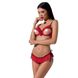 Комплект білизни CHERRY SET OpenBra red L/XL - Passion Exclusive: відкритий ліф, трусики-спідничка