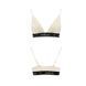 Еластичний топ з мереживом Passion PS001 TOP ecru, size L
