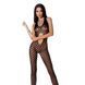 Бодистокинг Passion BS065 black, комбинезон, крупная сетка, Черный