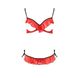 Комплект белья CHERRY SET OpenBra red L/XL - Passion Exclusive: открытый лиф, трусики-юбочка