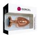 Металлическая анальная пробка с украшением в виде кристалла Dorcel - Diamond Plug Rose Gold L, Медный