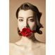Кляп роза из силикона и итальянской кожи Rose Ball Gag UPKO