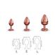 Металлическая анальная пробка с украшением в виде кристалла Dorcel - Diamond Plug Rose Gold L, Медный