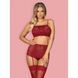Комплект Obsessive Lividia 3 pcs set red L / XL