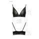 Эластичный топ с кружевом Passion PS001 TOP black, size L