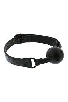 Кляп 4,7 см BLAZE LUXURY BALL GAG CROCO BLACK, Черный