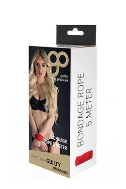 Мотузка для бондажу GP BONDAGE ROPE 5M RED