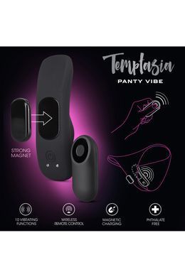 Мощный вибратор для трусиков с дистанционным управлением TEMPTASIA REMOTE CONTROL PANTY VIBE BLACK