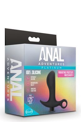Анальна&nbsp;пробка&nbsp;з віброкулею Blush&nbsp;Anal&nbsp;Adventures&nbsp;Platinum чорна