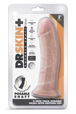 Фалоімітатор реалістичний на присосці Blush Dr. Skin бежевий, 20.3 х 5 см