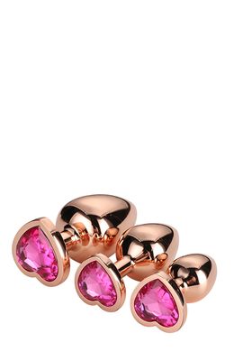 Набір анальних пробок GLEAMING LOVE ROSE GOLD PLUG SET