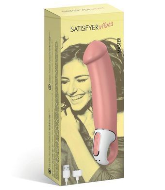 Потужний вібратор Satisfyer Vibes Master, гнучкий литий силікон, 12 режимів роботи, діаметр 46 мм, Телесный