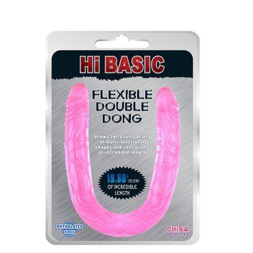 Двойной&nbsp;фаллоимитатор&nbsp;Chisa HI&nbsp;BASIC&nbsp;Jelly