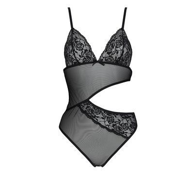 Боди с ажурным лифом Christa Body black S/M &mdash; Passion, Черный
