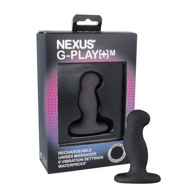 Вибромассажер простаты Nexus G-Play Plus M Black, макс. диаметр 3 см, перезаряжаемый, Черный