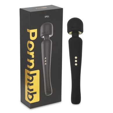 Вібромасажер Wand з трьома насадками Pornhub Spell Wand Set, потужний