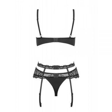 Комплект Obsessive Heartina 3 pcs set black S / M