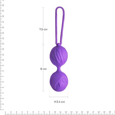 Вагінальні кульки Adrien Lastic Geisha Lastic Balls Mini Violet (S), діаметр 3,4 см, вага 85 гр, Темно-лиловый